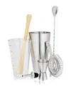 True 7 Piece Barware Set In Silver