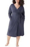 True & Co. Any Wear Jersey Robe In Nightfall