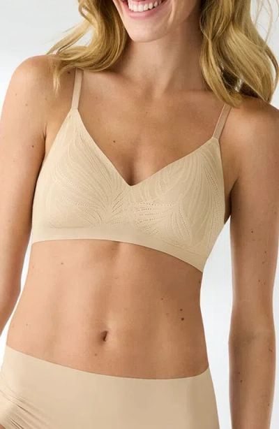 True & Co. True & Co Lace Triangle Bralette In Neutral