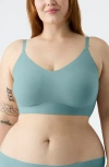 True & Co. True Body Lift Triangle Adjustable Strap Bra In Blue