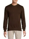 True & Co. Men's Mahogany Fleece Sweatshirt In Dark Oak