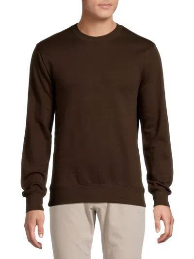 True & Co. Men's Mahogany Fleece Sweatshirt In Dark Oak