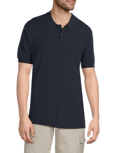 True & Co. Men's Solid Polo In Navy