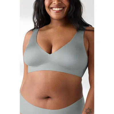 True & Co. True & Co Shiny Wireless Unlined Bra In Green