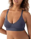 True & Co. Soft Form V Neck Adjustable Strap Bra In Nightfall
