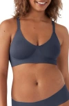 True & Co. Soft Form V Neck Adjustable Strap Bra In Black