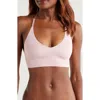 True & Co. True & Co Triangle Lace Racerback Bralette In Neutral