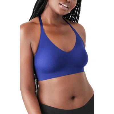 True & Co. True & Co Triangle Lace Racerback Bralette In Blue