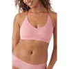 True & Co. True & Co Triangle Lace Racerback Bralette In Pink