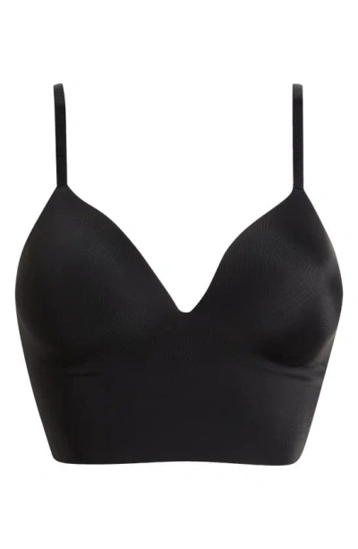 True & Co. True Body Boost Longline Bralette In Black