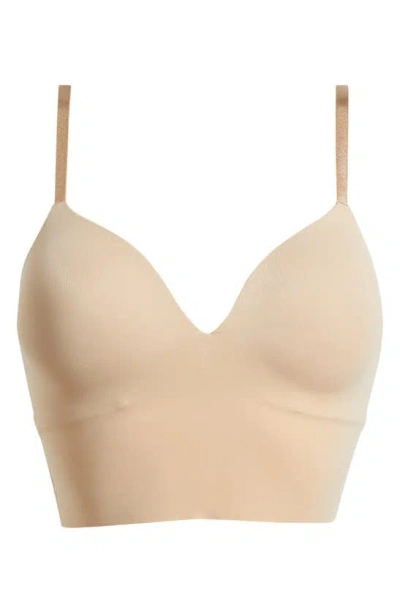 True & Co. True Body Boost Longline Bralette In Desert