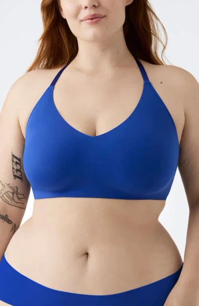 True & Co. True & Co True Body Lace Racerback Bra In Blue