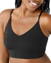 True & Co. True Body Lift Wireless Hook Back Triangle Bra In Black