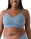 True & Co. True Body Lift Triangle Adjustable Strap Bra In Moonlight Blue