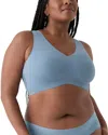 True & Co. True Body New Lift V Neck Bra In Moonlight Blue