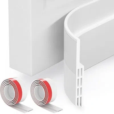 True & Tidy 2 Pack Door Draft Stopper Roll, Under Door Draft Blocker With Strong Adhesive In Satin