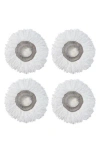 True & Tidy True And Tidy 4-pack Microfiber Mop Pad In White