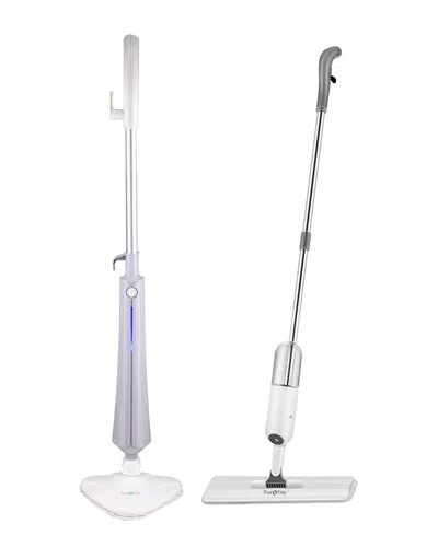 True & Tidy Complete Floor Cleaning Set In White