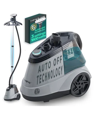 True & Tidy Heavy Duty Intelligent Auto Shut-off 66" Garment Steamer In Gray