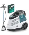 True & Tidy Heavy Duty Intelligent Auto Shut-off 66" Garment Steamer In White