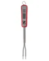 True & Tidy Red Digital Bbq Fork Thermometer In Red