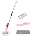 True & Tidy Spray-360 Mop With 3 Interchangeable Heads In Pink
