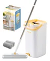 True & Tidy True Clean Mop And Bucket With Pump System In Lemon