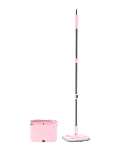 True & Tidy Trueclean Spin Mop & Bucket System In Pink