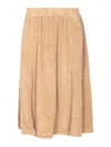 True Avenue Elastic-waist Corduroy A-line Skirt In Yellow
