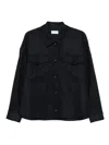 True Avenue Button-down Flap-pocket Jacket In Blue