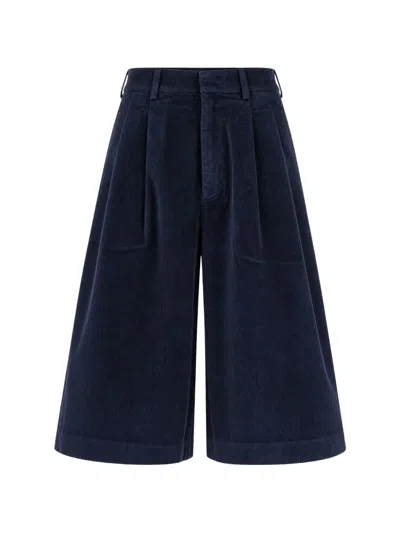 True Avenue Corduroy Shorts In Blue