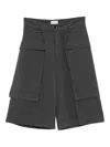 True Avenue Double-pocket Bermuda Shorts In Gray