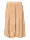 True Avenue Elastic-waist Corduroy A-line Skirt In Neutral