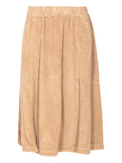 TRUE AVENUE ELASTIC-WAIST CORDUROY A-LINE SKIRT