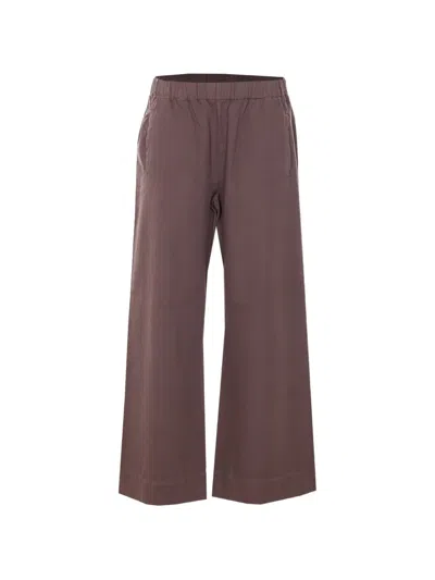 True Avenue Elasticated Trousers In Brown