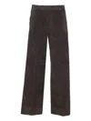 True Avenue Elasticated-waist Corduroy Trousers In Brown