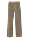 True Avenue Elasticated-waist Corduroy Trousers In Green