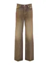 True Avenue Brown Clara Jeans Zip And Button Closure In Green
