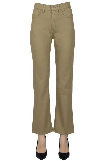 True Avenue Lindy Cropped Jeans In Brown