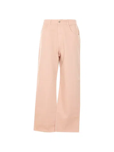 True Avenue Marta Logo-patch Jeans In Pink