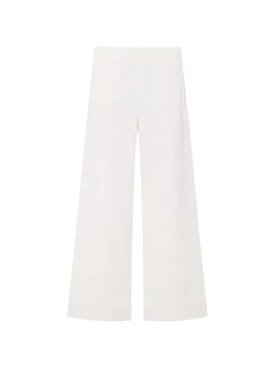 True Avenue Pensil Corduroy Wide-leg Trousers In 화이트
