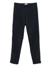 True Avenue Pinstripe Wool Trousers In Blue