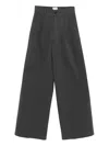 True Avenue Pleated Trousers In Gray