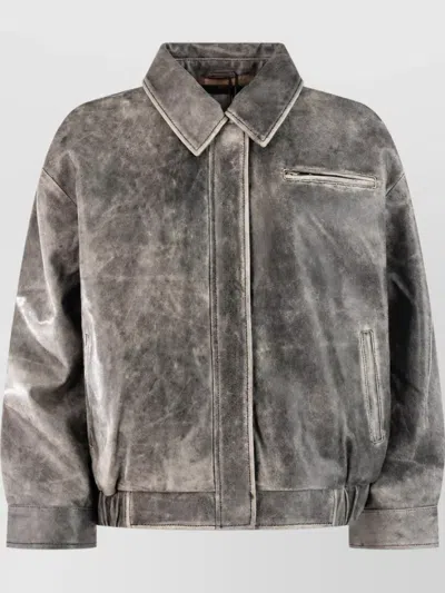 True Avenue Single-breasted Coat In Gray