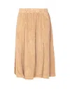 True Avenue Elastic-waist Corduroy A-line Skirt In Metallic