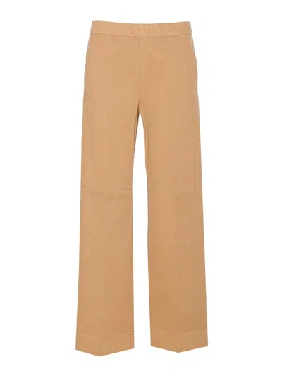 True Avenue Pensil Elastic-waist Trousers In Neutral