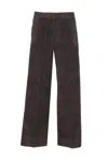 True Avenue Elasticated-waist Corduroy Trousers In Brown