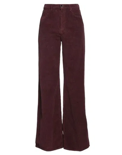True Avenue Woman Pants Burgundy Size 28 Cotton In Red