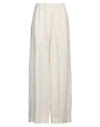True Avenue Woman Pants Ivory Size 31 Linen In White