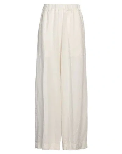True Avenue Woman Pants Ivory Size 31 Linen In White